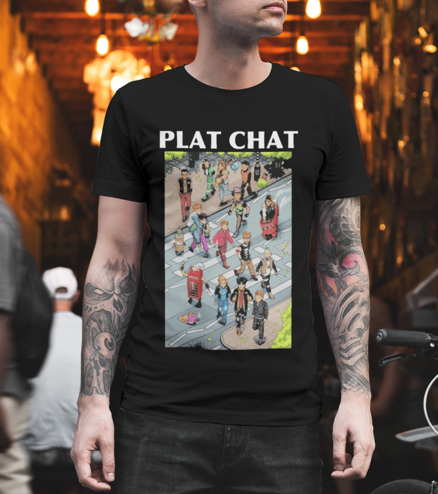 Plat Chat Abbey Road Crossover Street Scene Characters T-Shirt