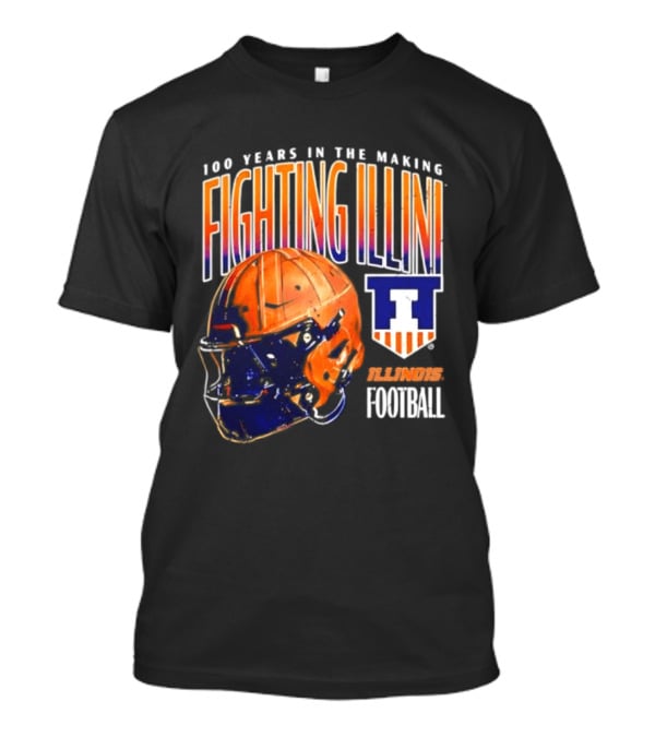 Fighting Illini 100 Years In The Making 2023 Illinois Football Helmet T-Shirt