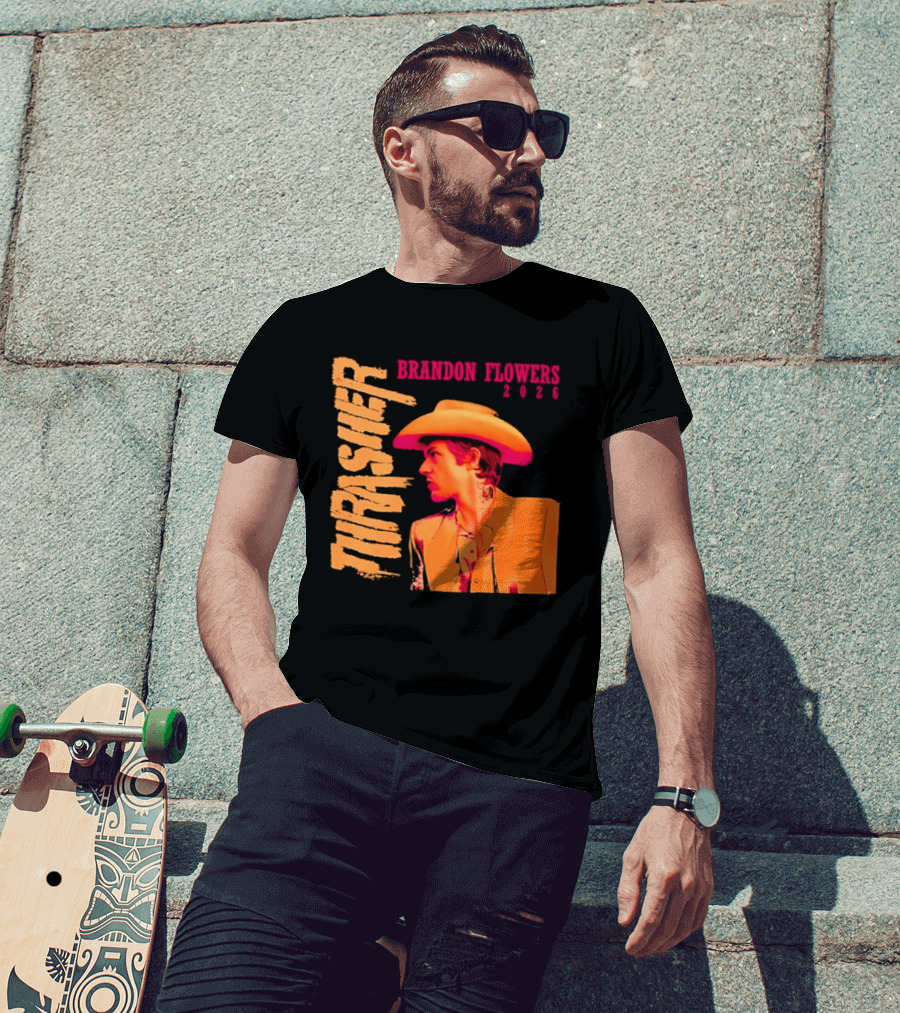 Brandon Flowers Thrasher 2026 Cowboy T-Shirt