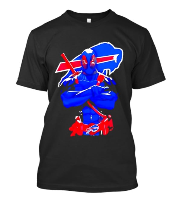Deadpool Meditation Buffalo Bills Super Hero Football Fan T-Shirt