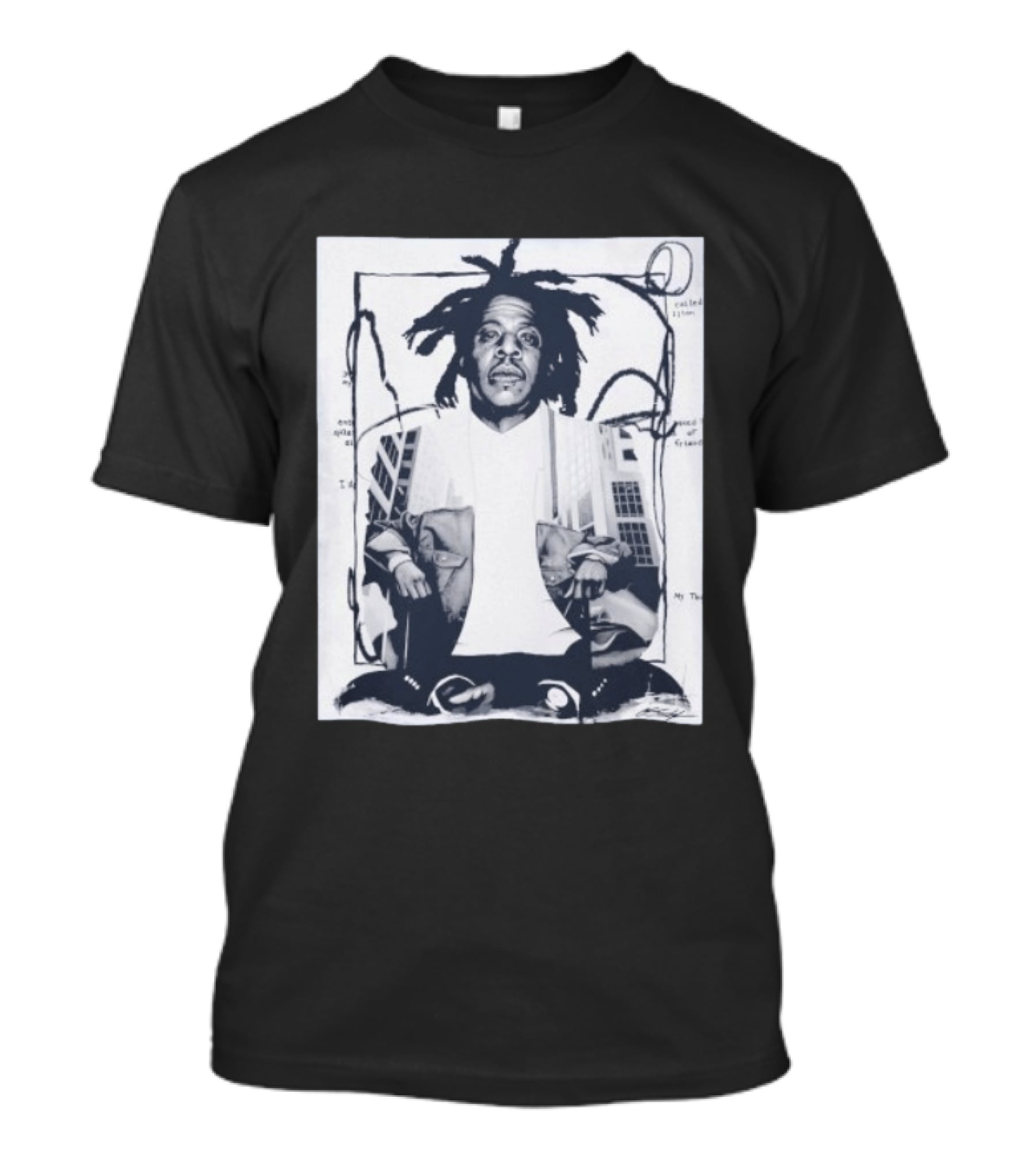 JAY Z Urban Style Portrait With Dreadlocks And Cityscape T-Shirt