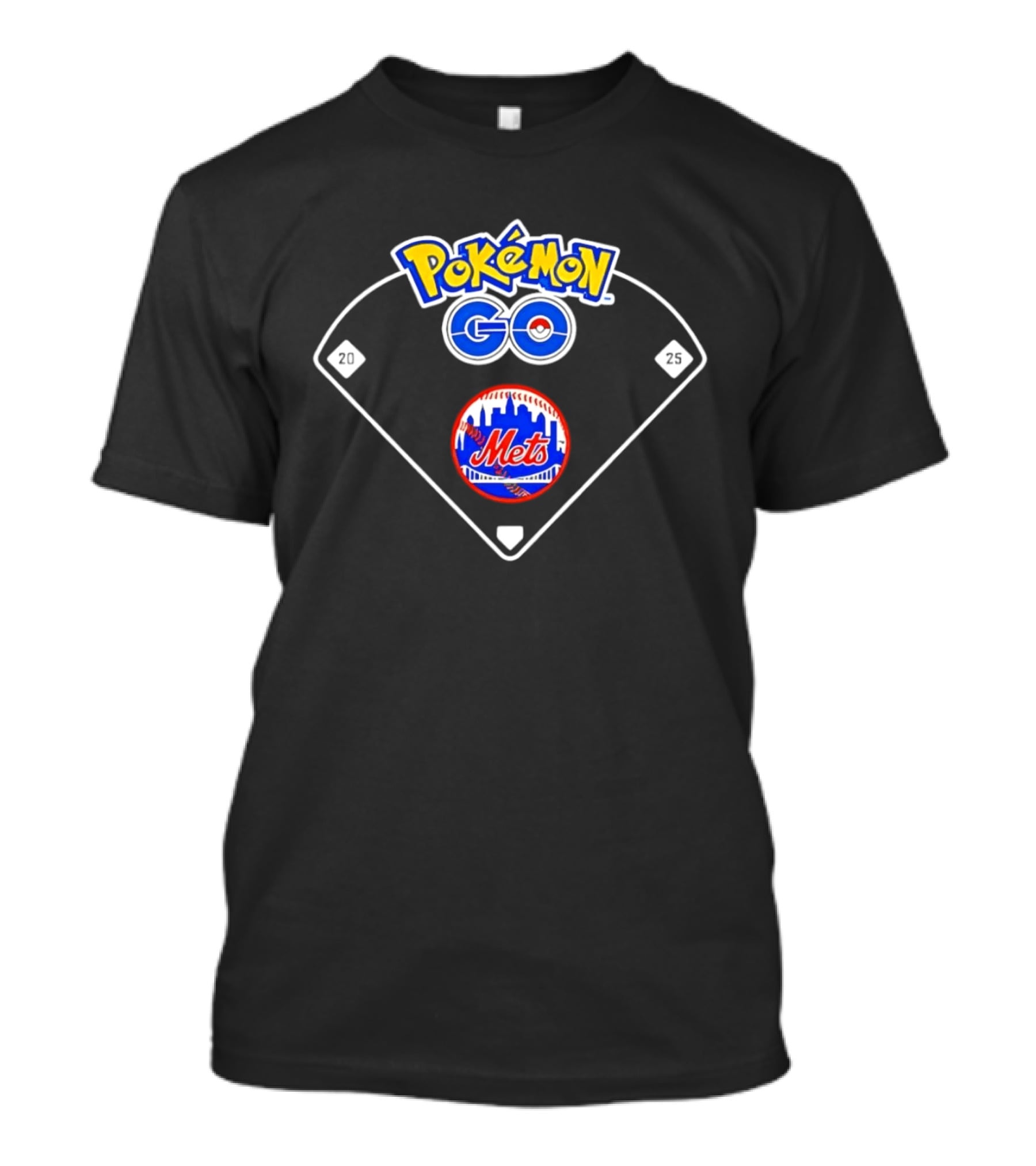 New York Mets Pokémon GO Baseball Diamond T-Shirt
