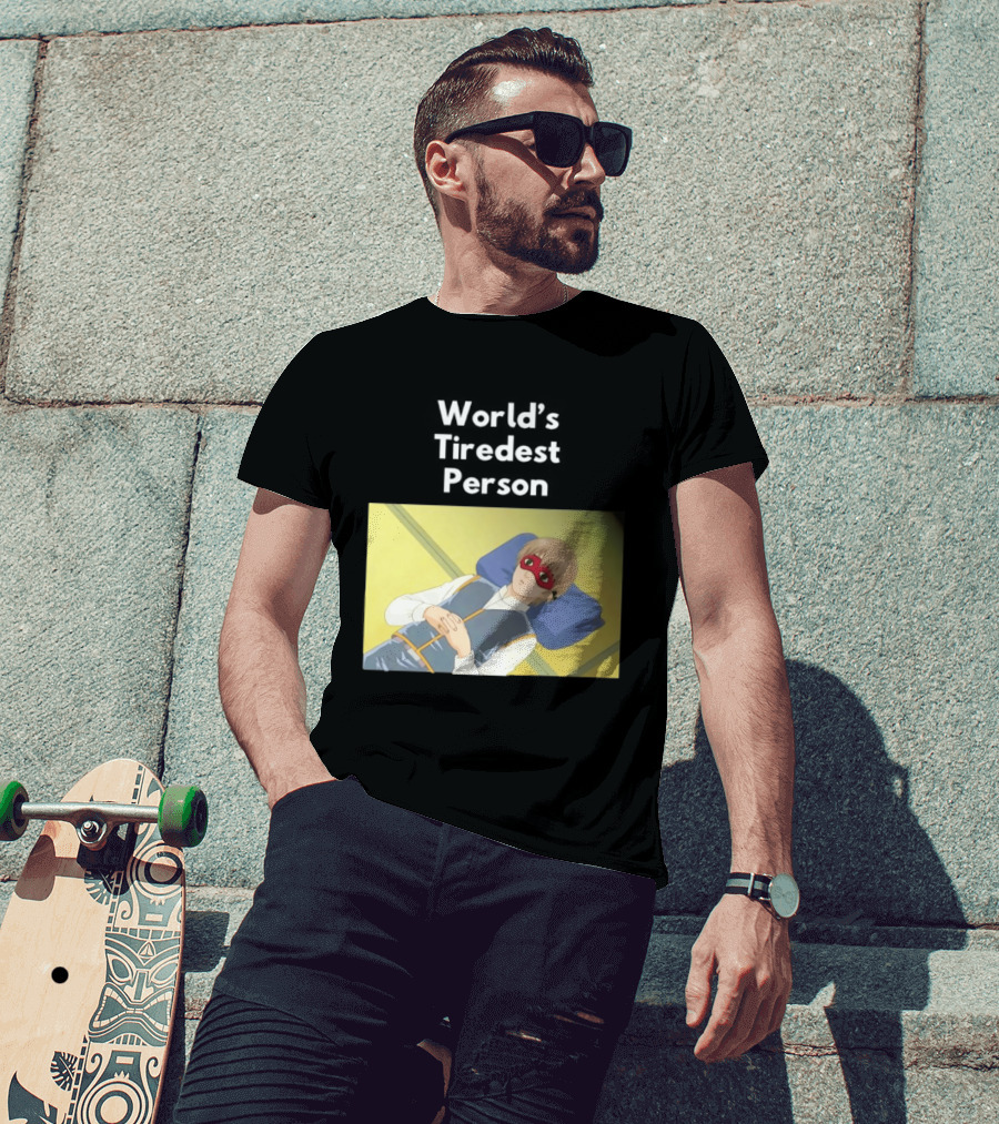 Okita Sougo World's Tiredest Person Anime Character Relaxing T-Shirt