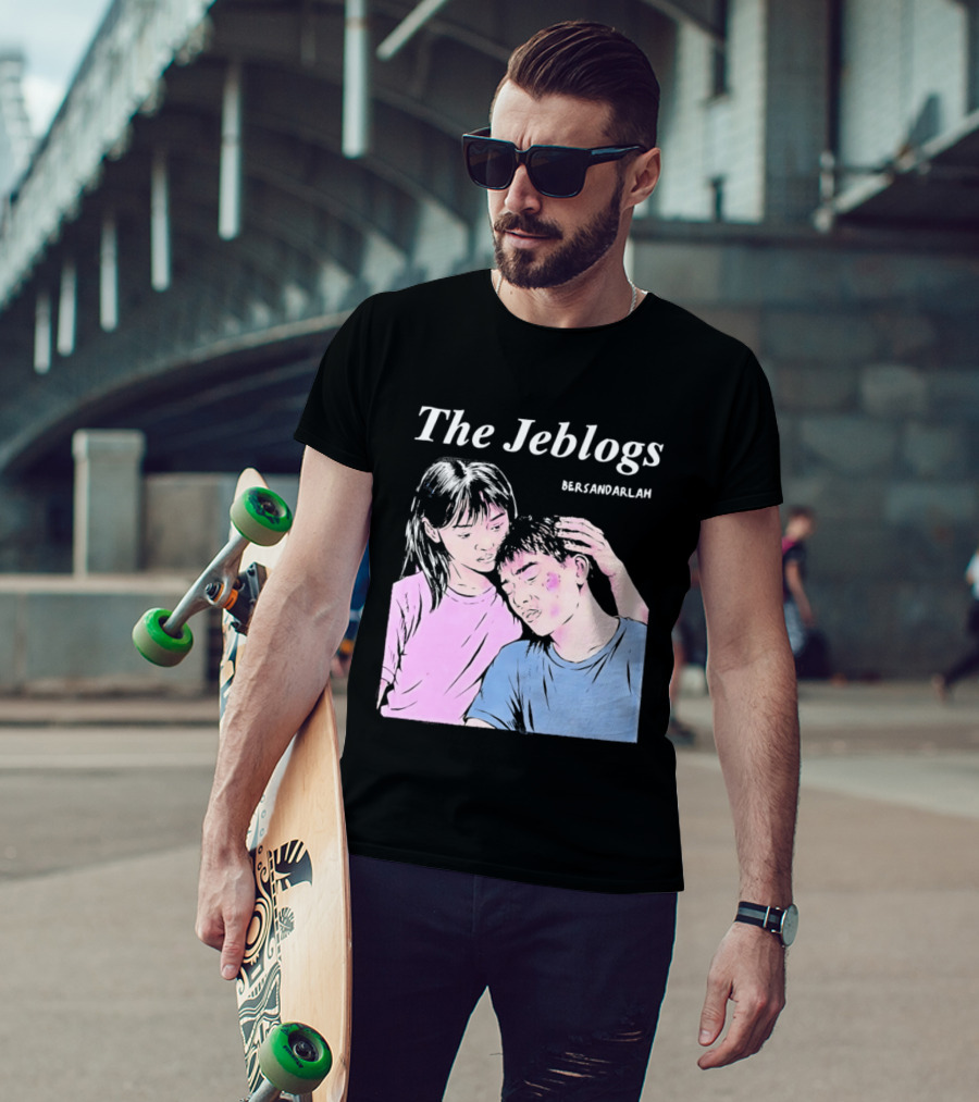 The Jeblogs Bersandarlah Pastel Art Style Tender Moment T-Shirt