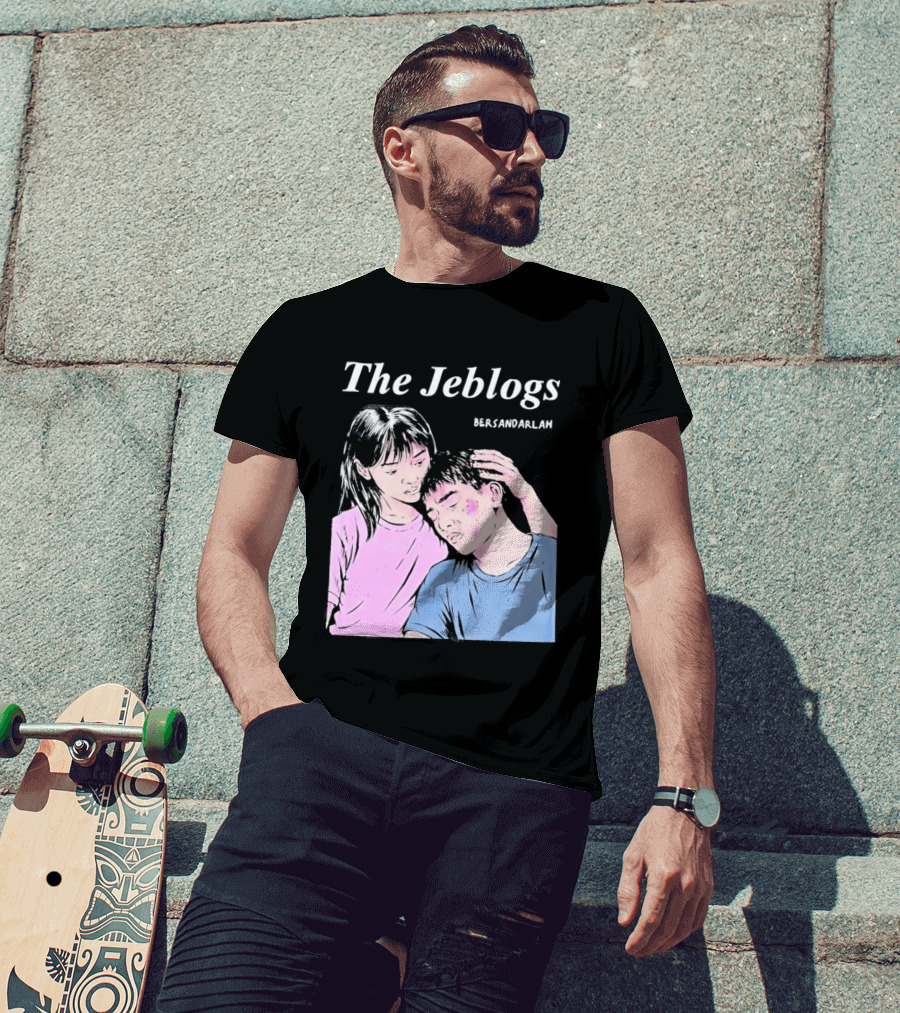 The Jeblogs Bersandarlah Pastel Art Style Tender Moment T-Shirt