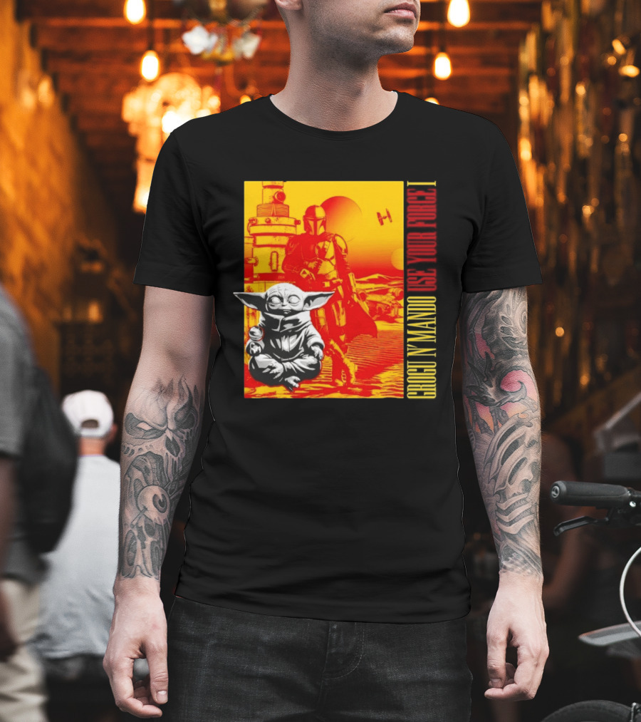 Grogu N' Mando Use Your Force I Star Wars Adventure T-Shirt