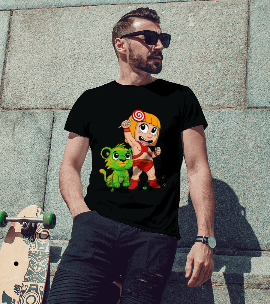 He Man And Battle Cat Masters Of Kindergarten Lollipop Adventure T-Shirt