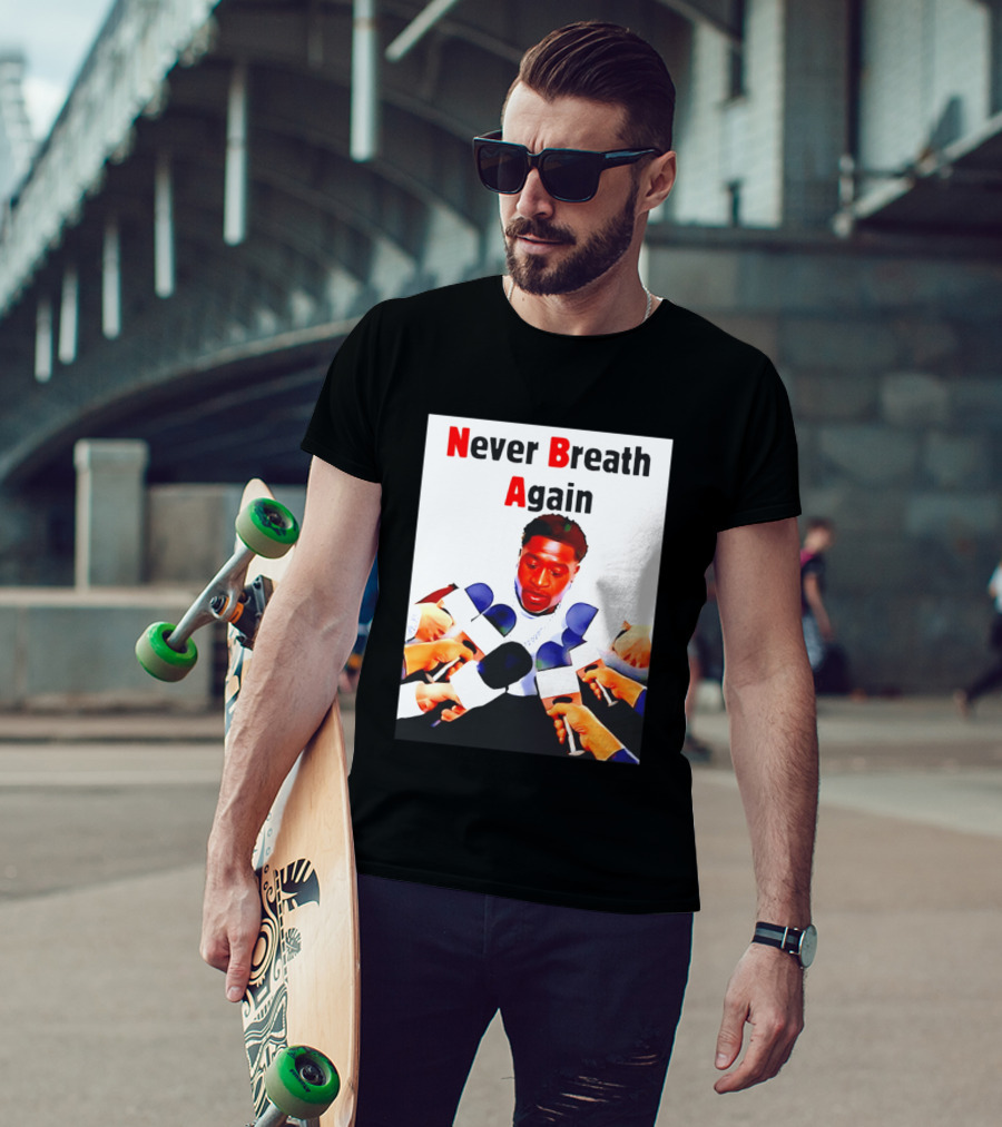 Never Breath Again George Floyd Microphones Press T-Shirt