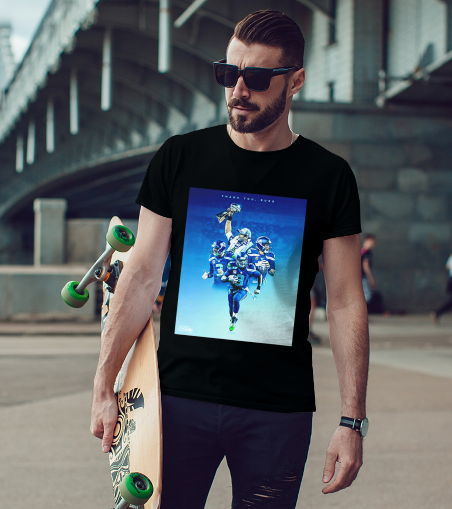 Thank You Russ Seattle Seahawks Russell Wilson Super Bowl 3 T-Shirt