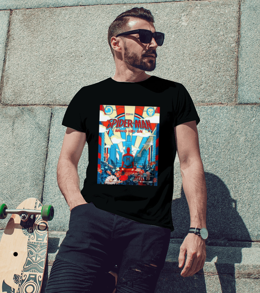 Spider Man Brand New Day Exclusive Movie Theaters July 29 Prime Fandango T-Shirt