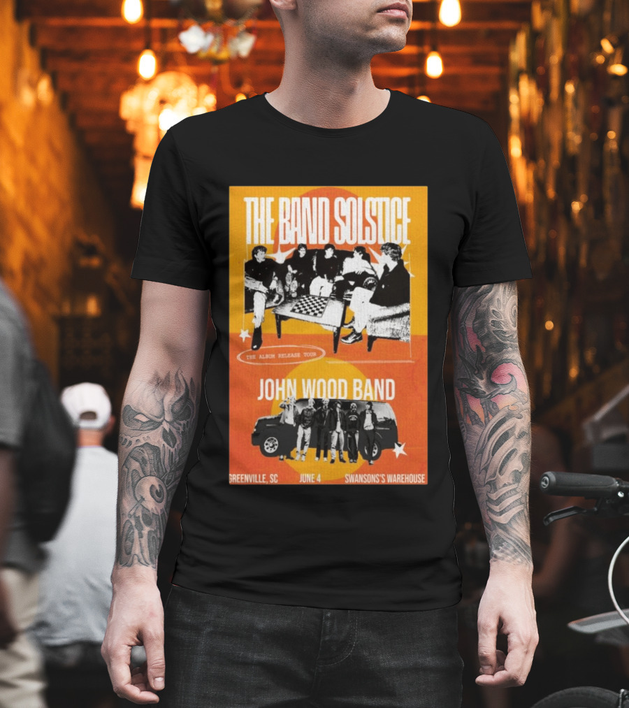 The Band Solstice Album Release Tour June 4 Greenville SC Swanson's Warehouse John Wood Band T-Shirt