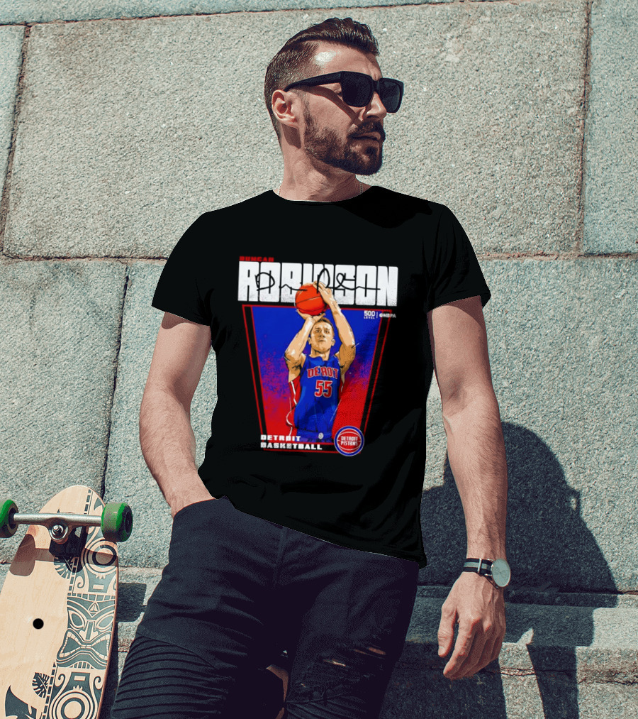 Duncan Robinson Detroit Pistons Basketball NBA Number 55 T-Shirt