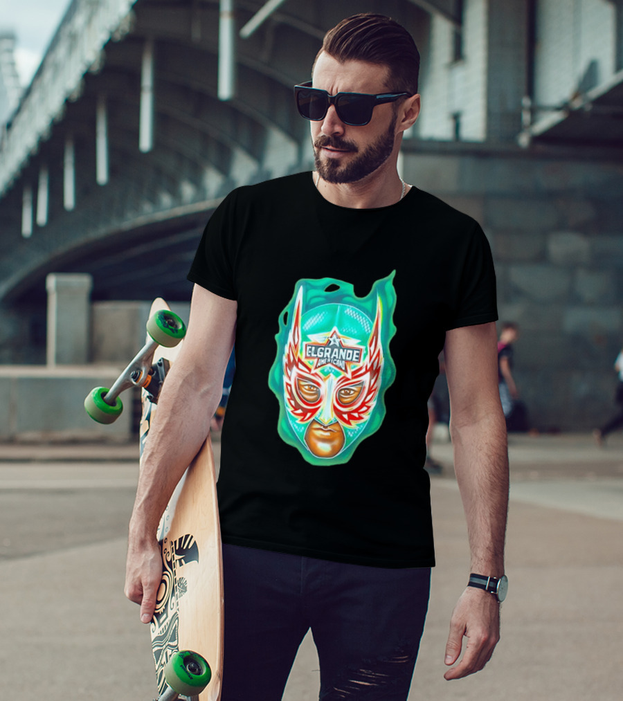 El Grande Americano Luchador Mask Art Bright T-Shirt