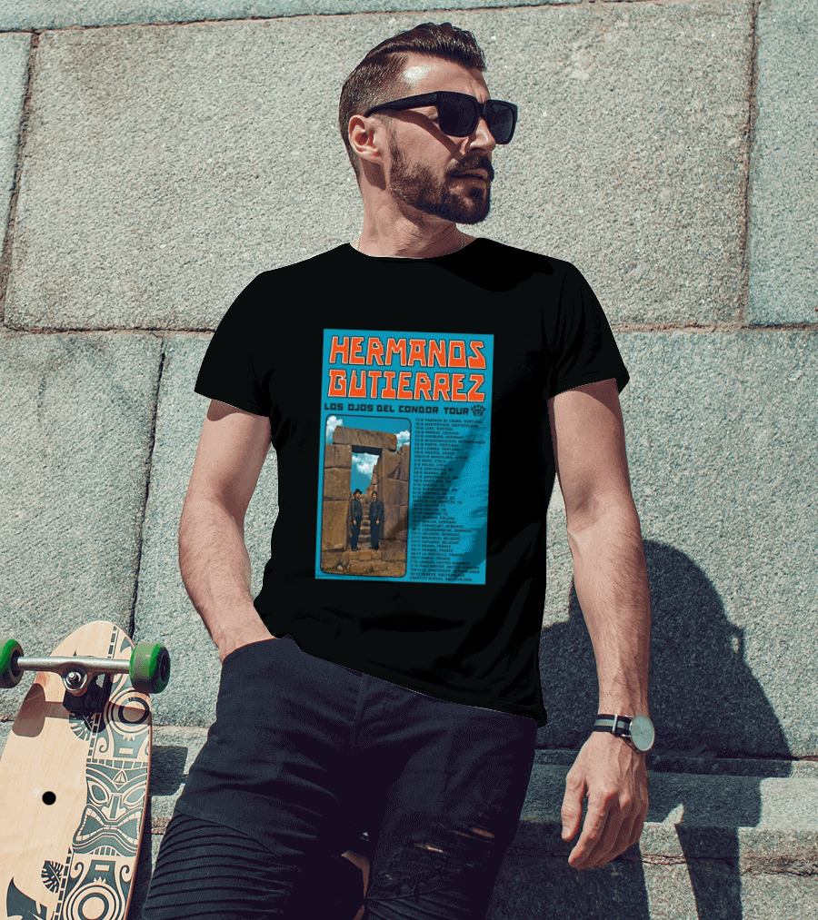Hermanos Gutierrez Los Ojos Del Condor Tour 2026 Portugal Switzerland Germany Netherlands Spain USA Mexico Canada T-Shirt