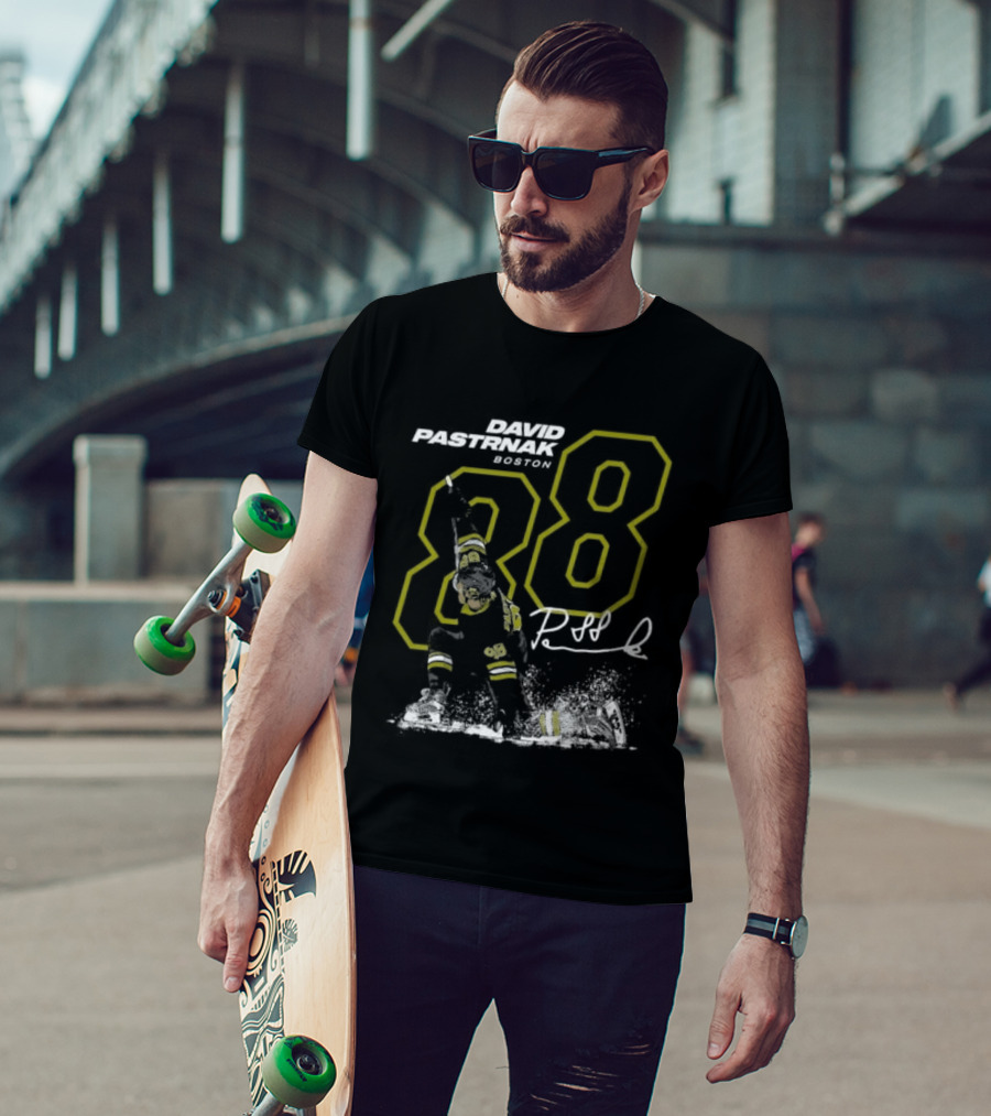 David Pastrnak 88 Boston Bruins NHL Player Fan Gear T-Shirt