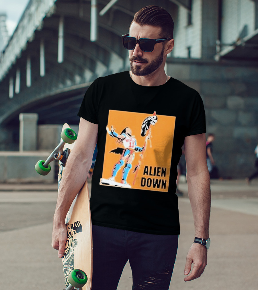 Jalen Brunson Knicks 11 Alien Down Spurs Wemby T-Shirt
