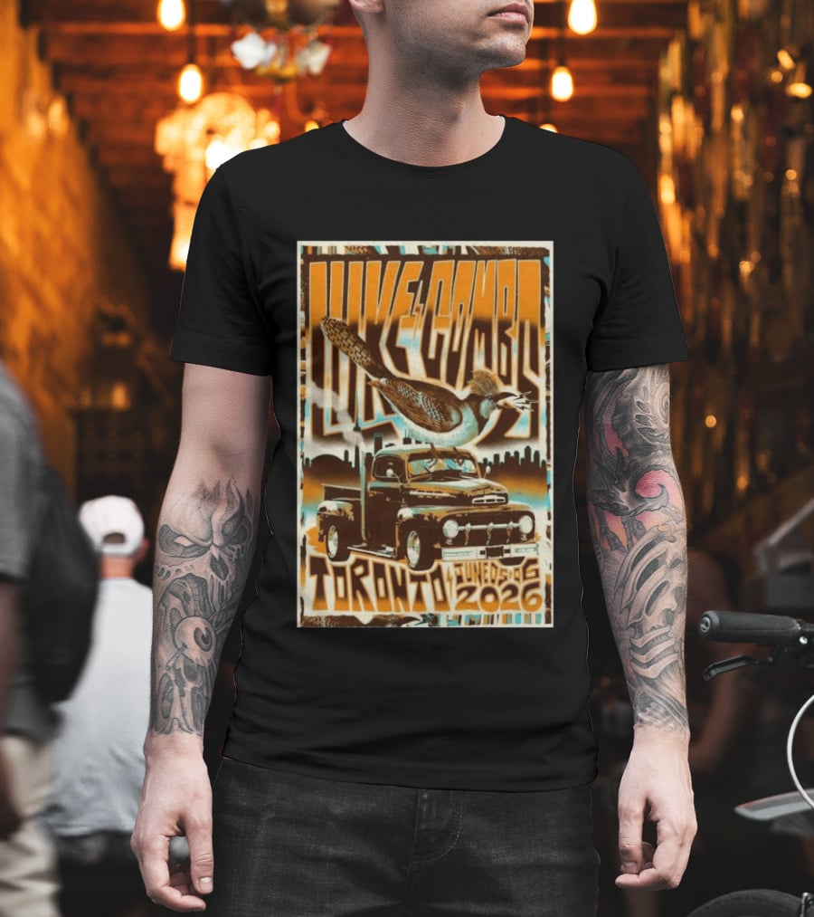 Luke Combs 2026 Tour Toronto June 5 6 Truck And Bird Skyline T-Shirt