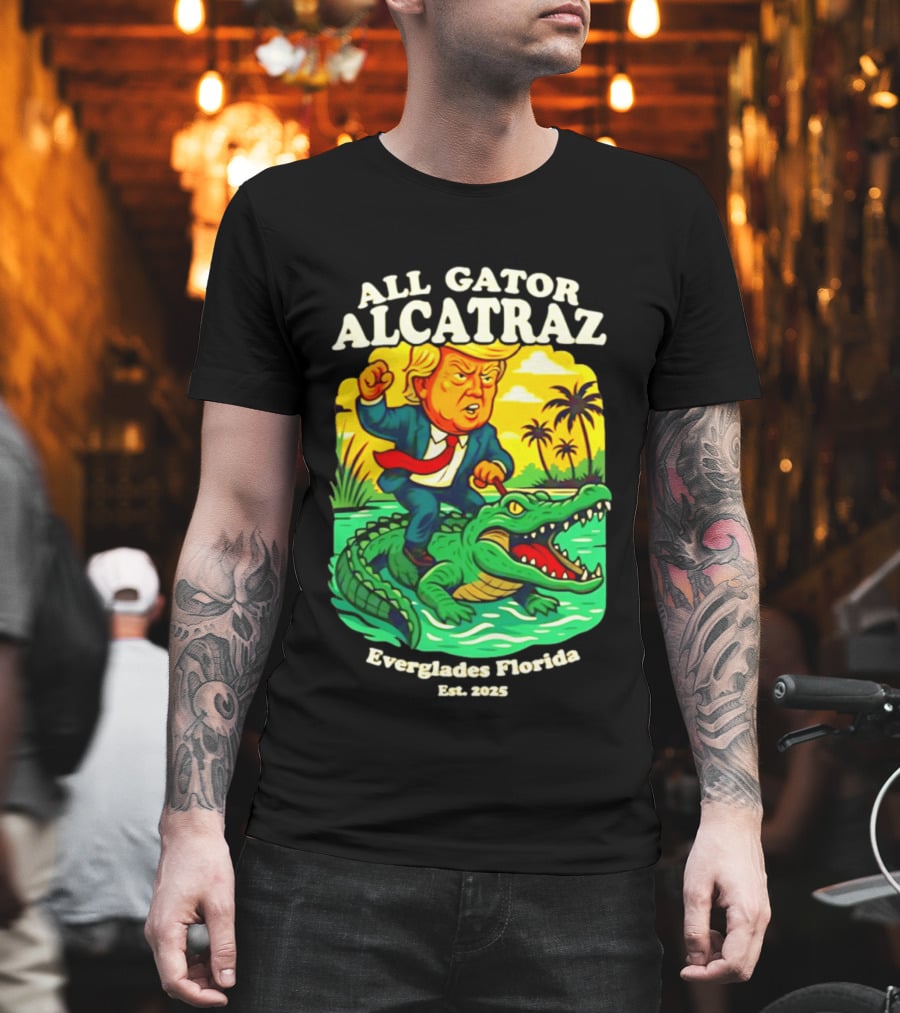 All Gator Alcatraz Everglades Florida Est 2025 T-Shirt