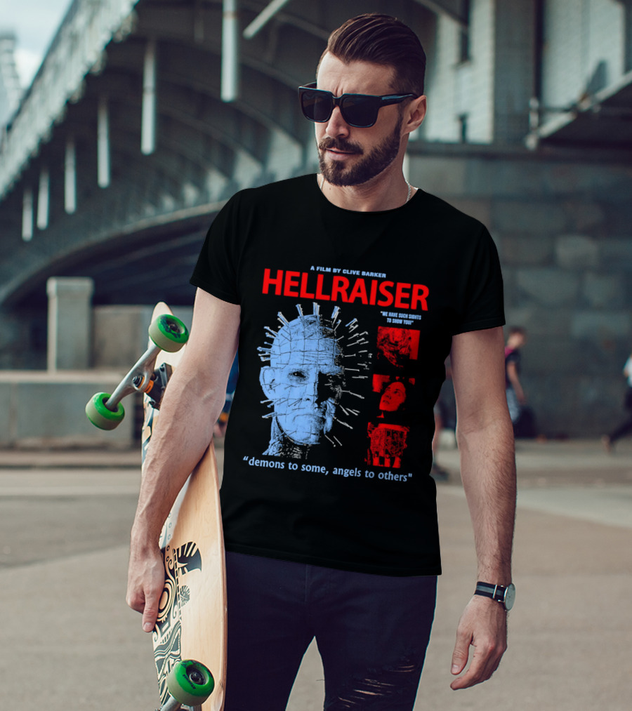 A Film By Clive Barker Hellraiser 1987 Pinhead We Have Such Sights To Show You Demons To Some Angels To Others T-Shirt