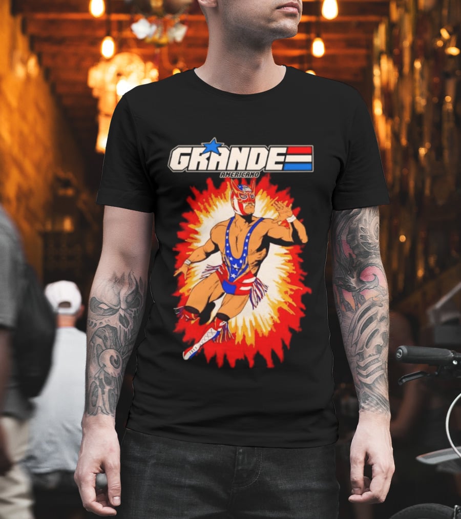 Grande Americano Luchador Wrestling Starburst T-Shirt