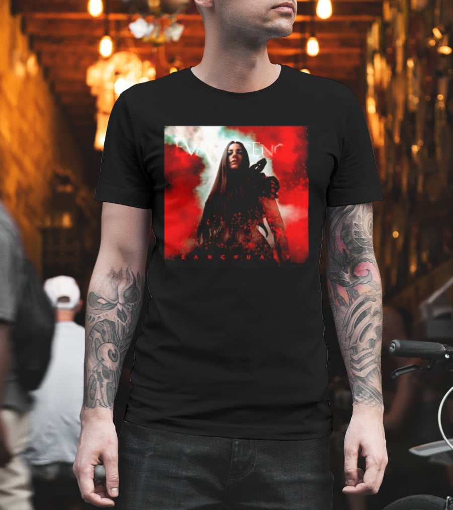 Evanescence Sanctuary Red Atmospheric Album Cover T-Shirt