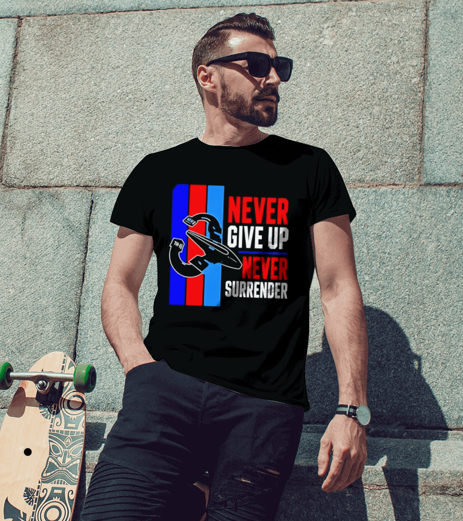 Galaxy Quest Never Give Up Never Surrender NSEA Protector Starship T-Shirt