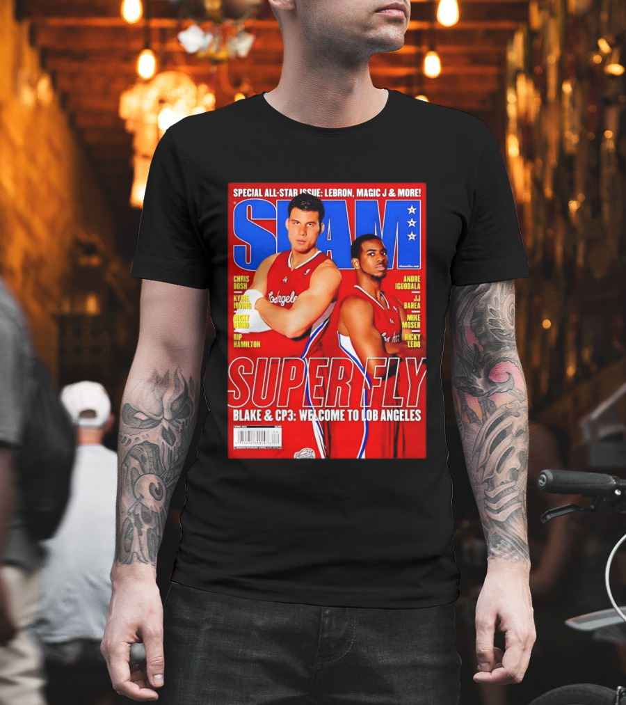 SLAM Magazine Super Fly Blake Griffin Chris Paul Welcome To Lob Angeles T-Shirt