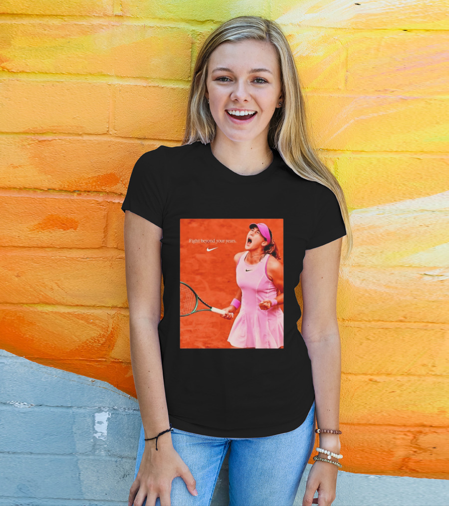 Mirra Andreeva Nike Fight Beyond Your Years Tennis Motivation T-Shirt