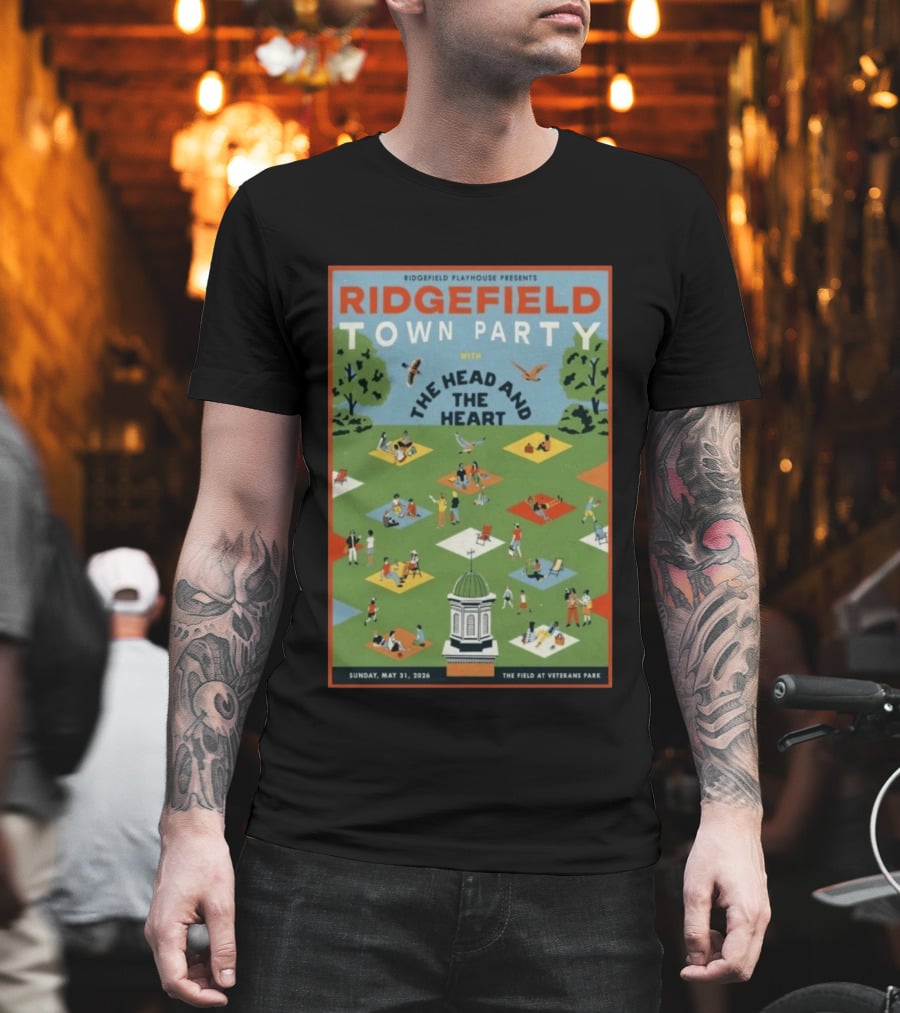 Ridgefield Town Party With The Head And The Heart May 31 2026 At The Field At Veterans Park T-Shirt
