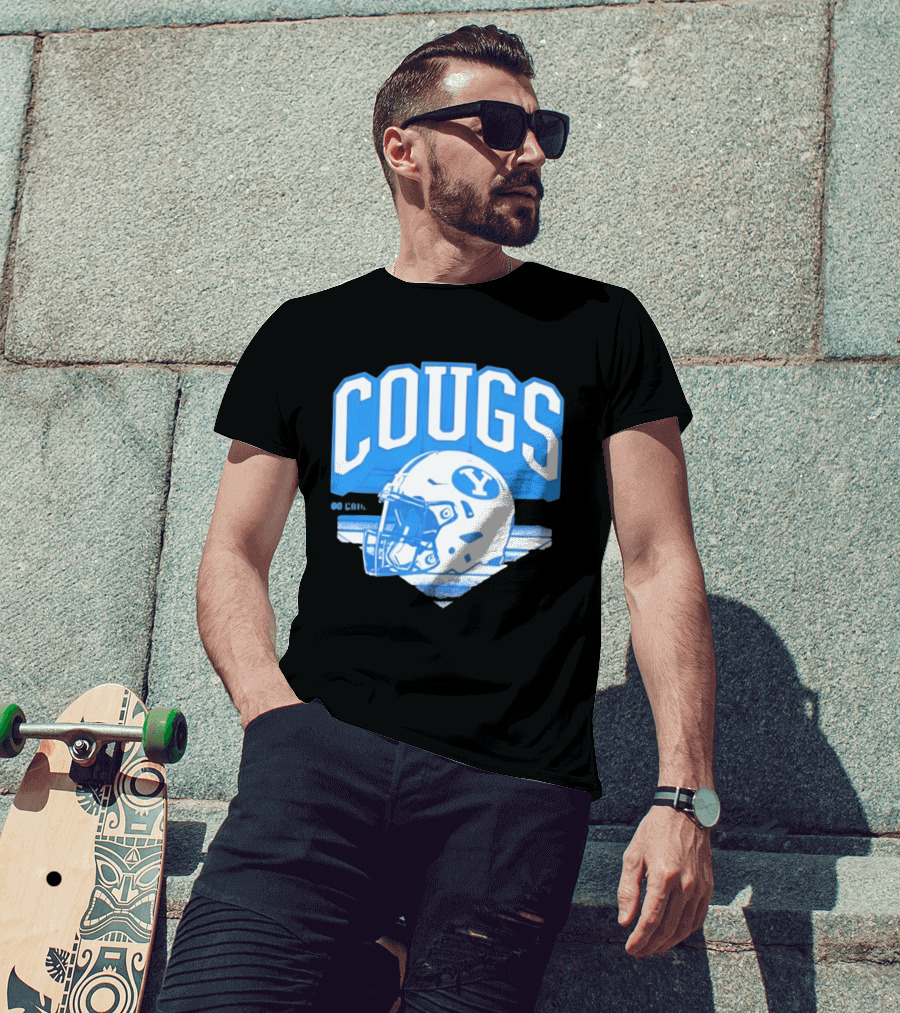 BYU Cougars Football Helmet Gameday Spirit T-Shirt