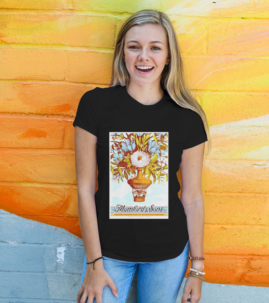 Mumford And Sons Folsom Field Boulder CO June 6 2026 Sierra Ferrell Dylan Gossett Concert T-Shirt