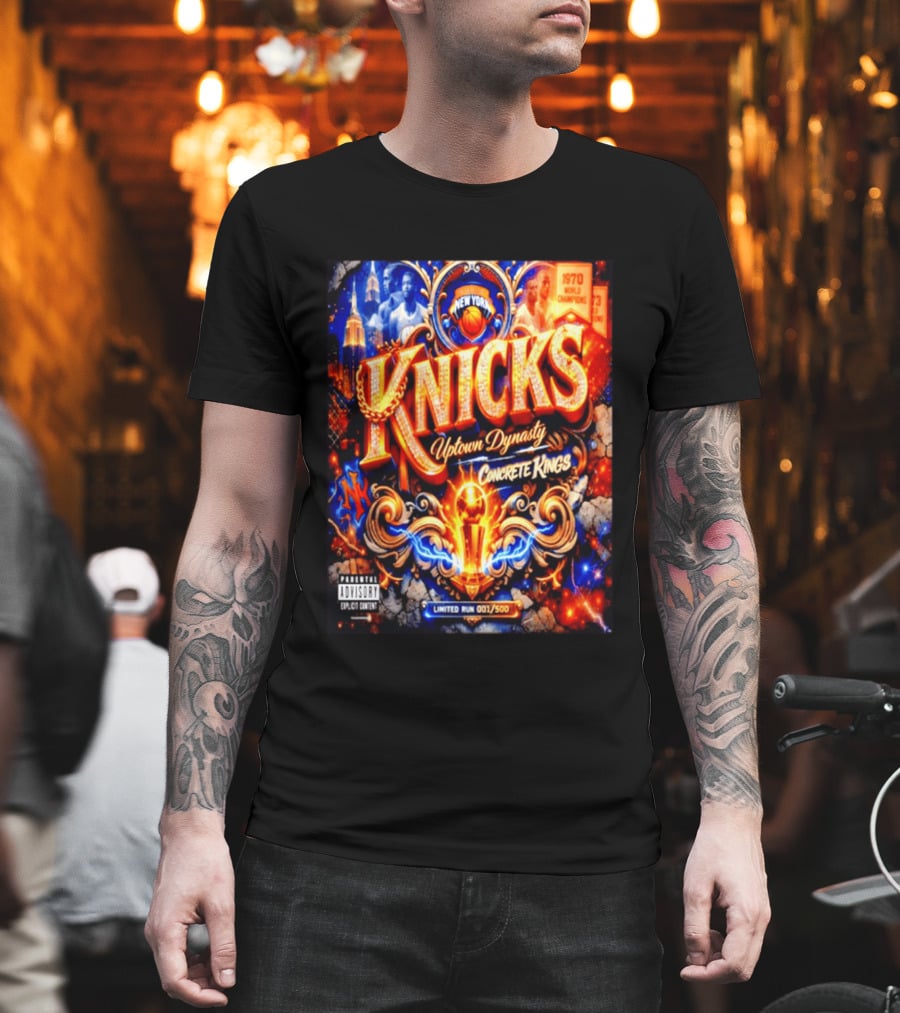 New York Knicks Uptown Dynasty Concrete Kings 1970 World Champions Limited Run T-Shirt