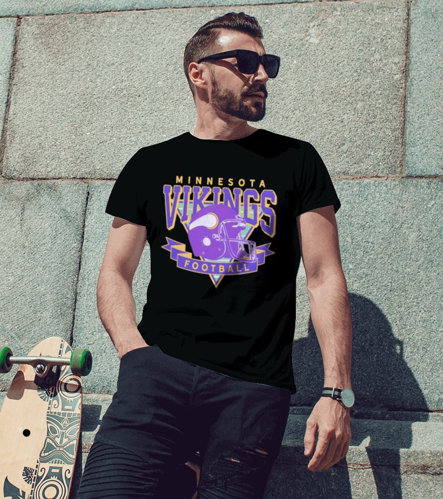 Minnesota Vikings Helmet Football T-Shirt