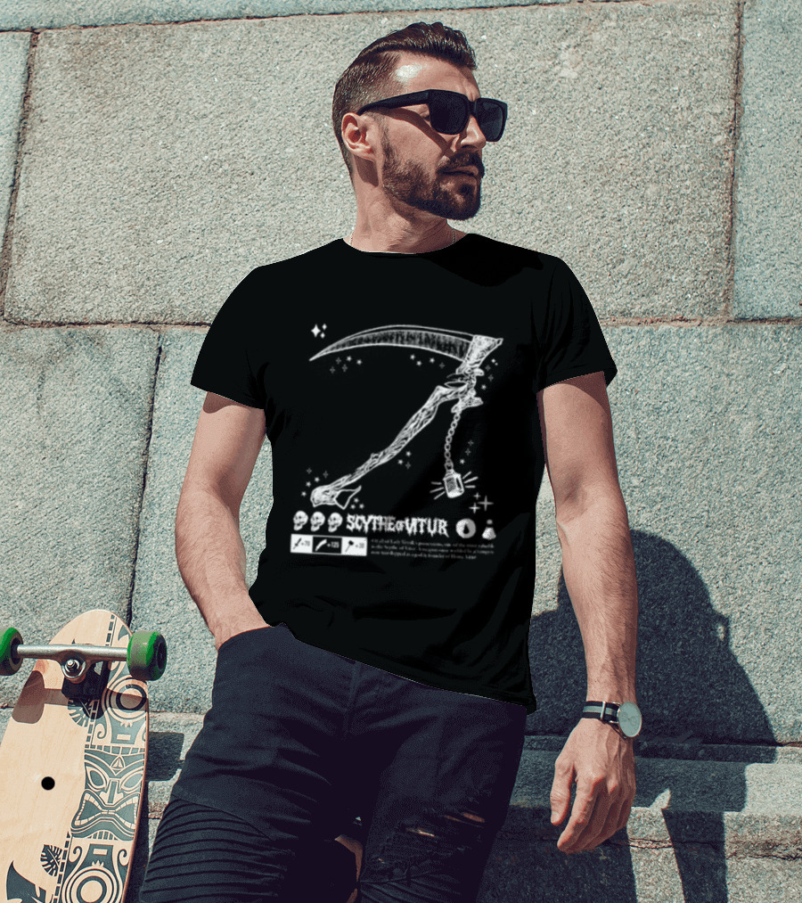 Scythe Of Vitur Lady Verzik House Vitur Weapon RuneScape Old School T-Shirt