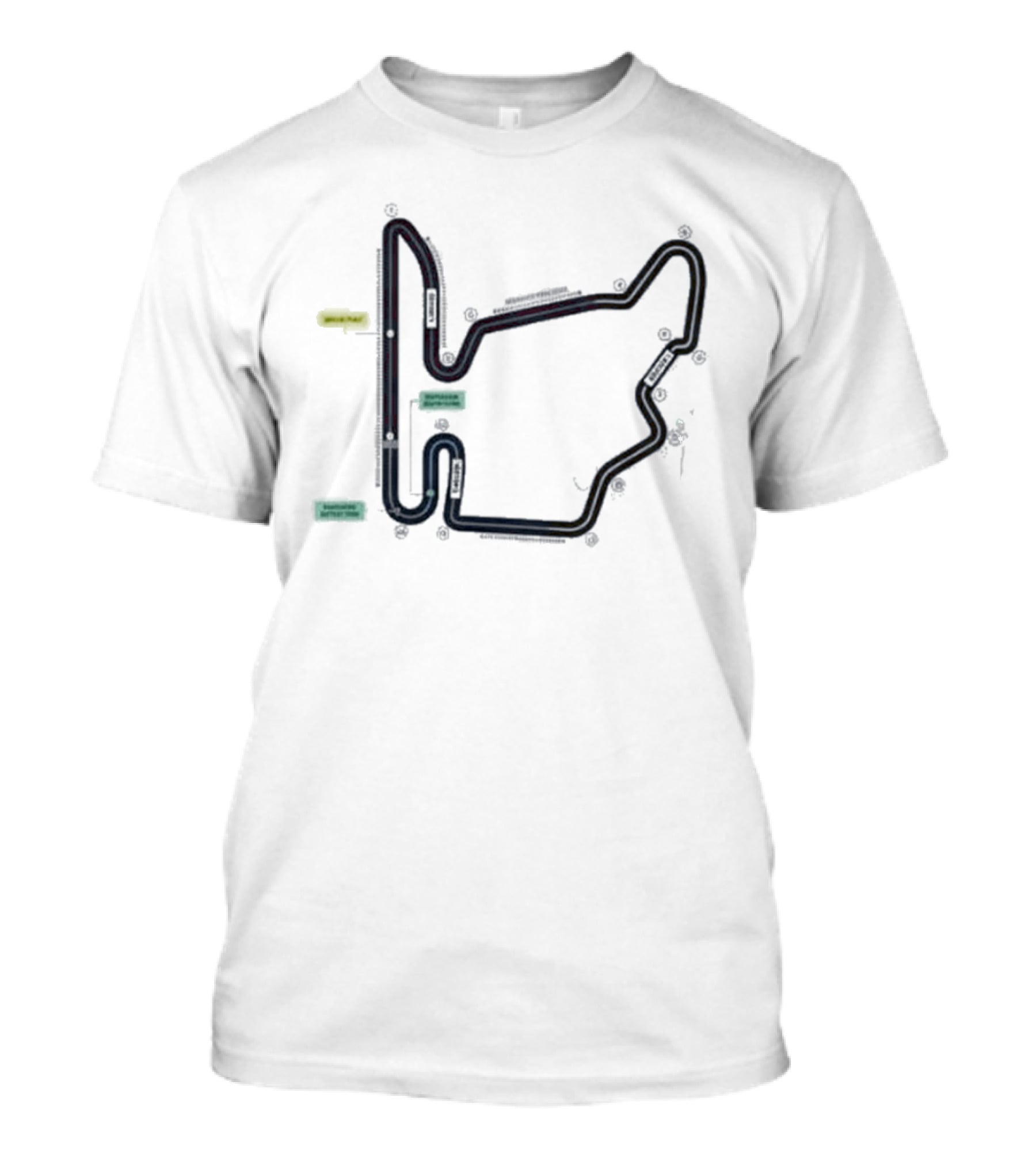 F1Motorsport AWS Hungarian Grand Prix Hungaroring Mogyorod July 24 26 2026 Souvenir Race Day Track Map T-Shirt
