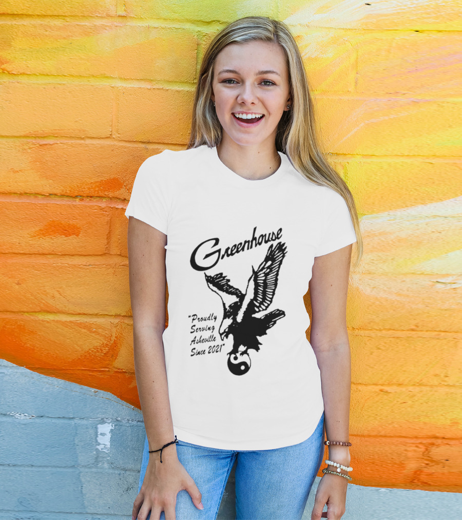 Greenhouse Proudly Serving Asheville Since 2021 Eagle Motif T-Shirt