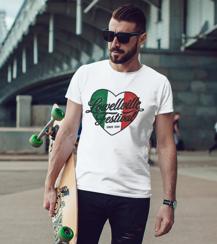 Lowellville Festival Heart Italian Colors Since 1895 T-Shirt