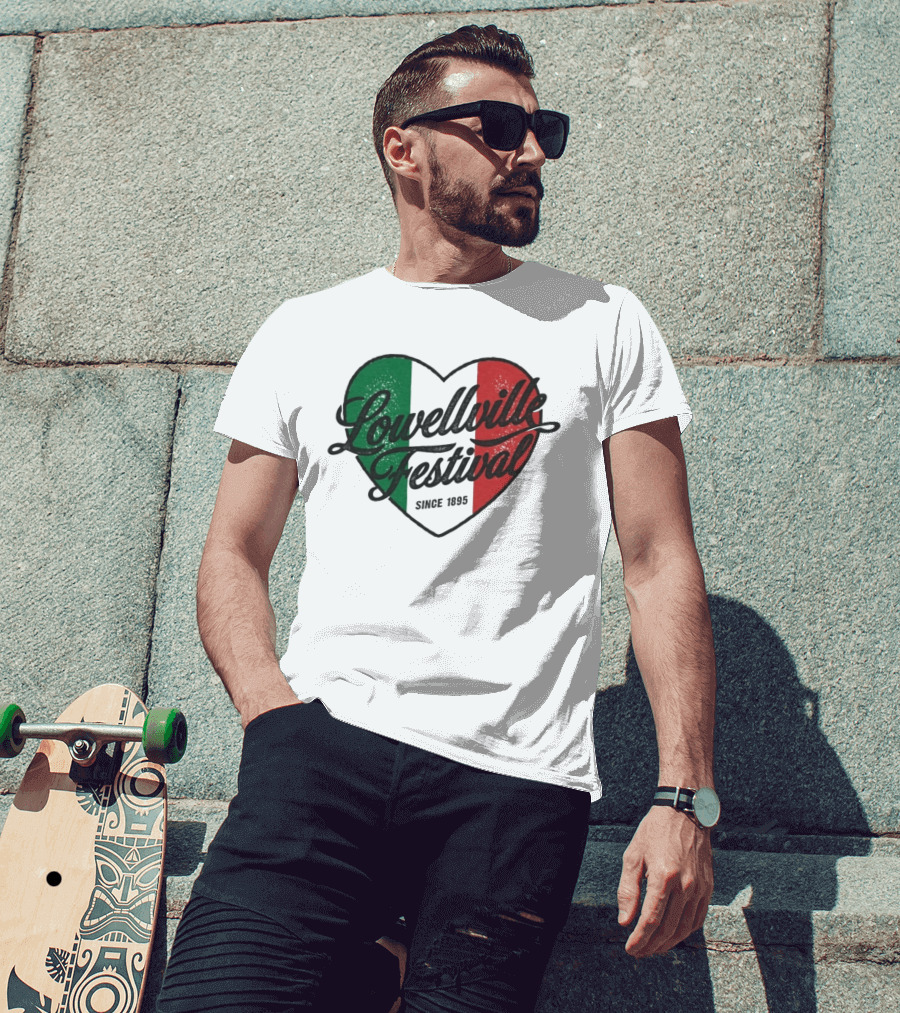 Lowellville Festival Heart Italian Colors Since 1895 T-Shirt