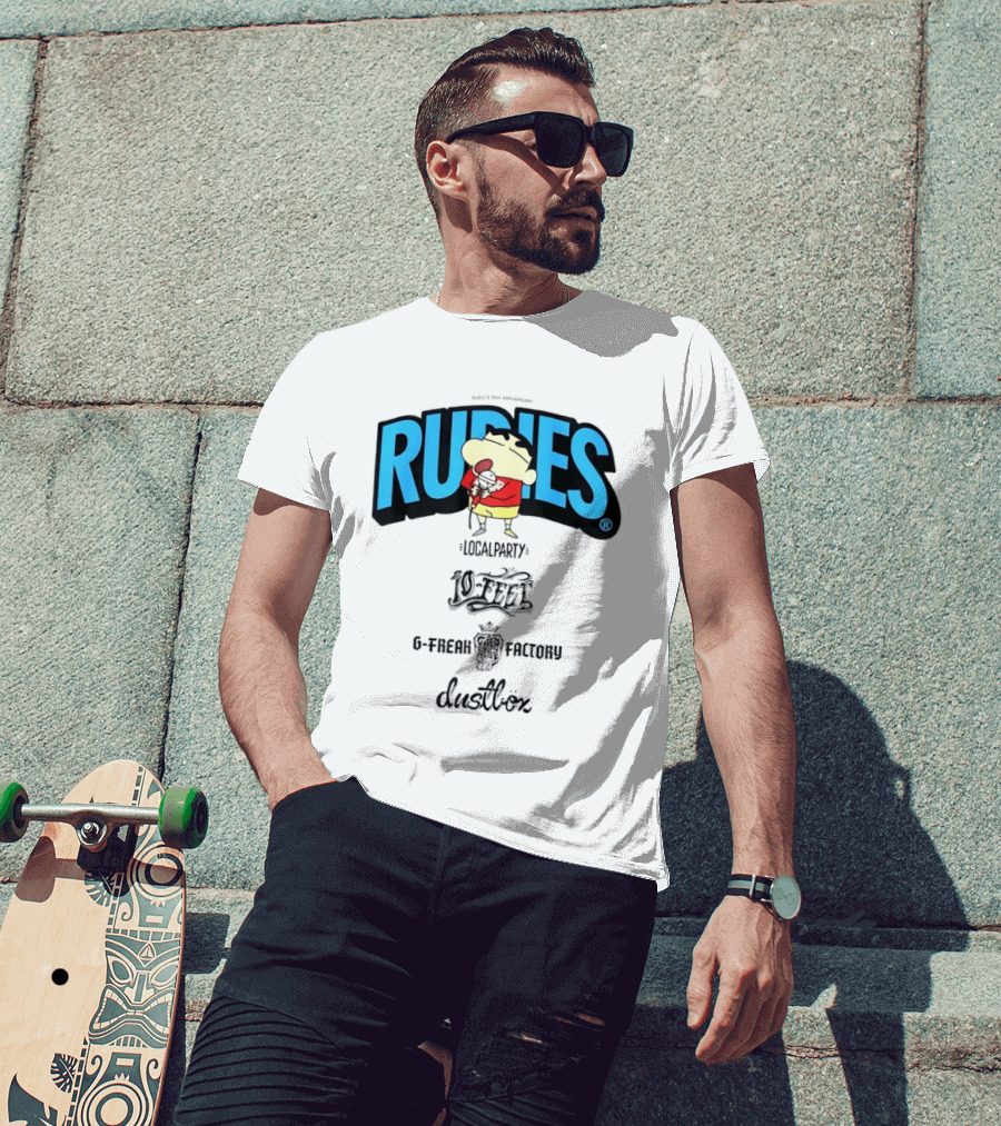 Rudies Crayon Shinchan Local Party B Freak Factory Duettrax Collaboration T-Shirt