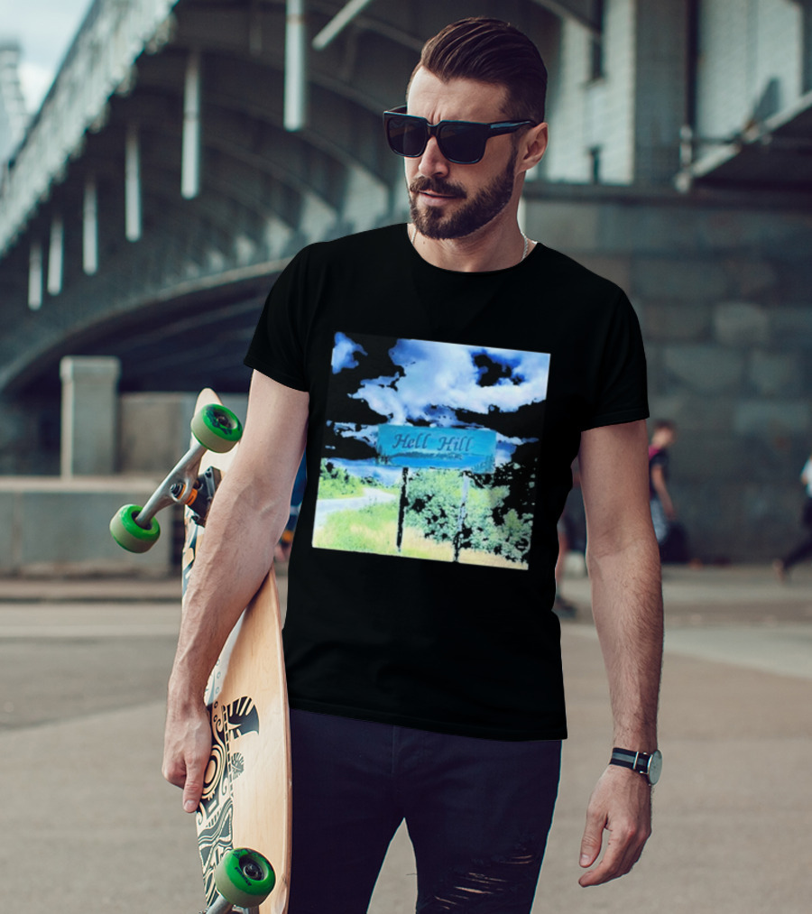 Elita Harkov Hell Hill Scenic Road Sign T-Shirt