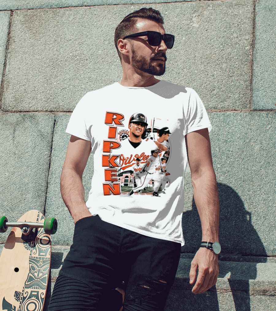 Ripken Baltimore Orioles MLB 2026 Collage Baseball Themed Fan Wear T-Shirt