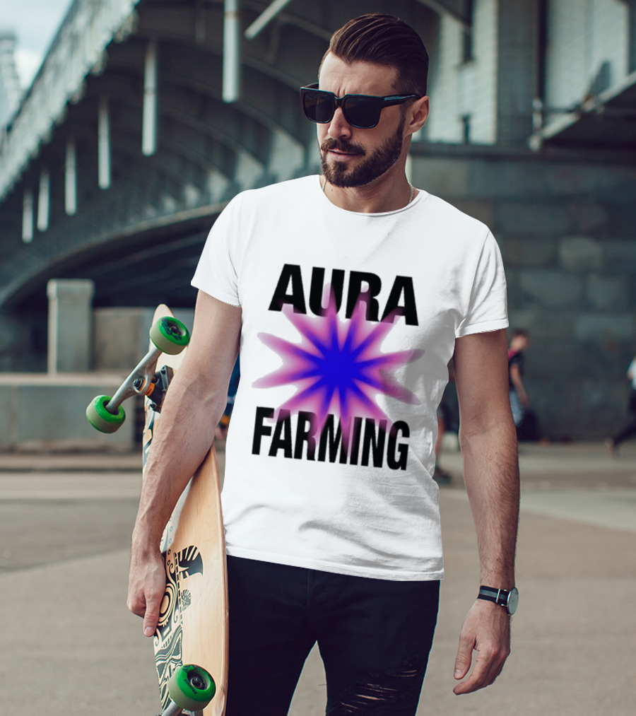 Farming Aura Starburst Energy Visual T-Shirt