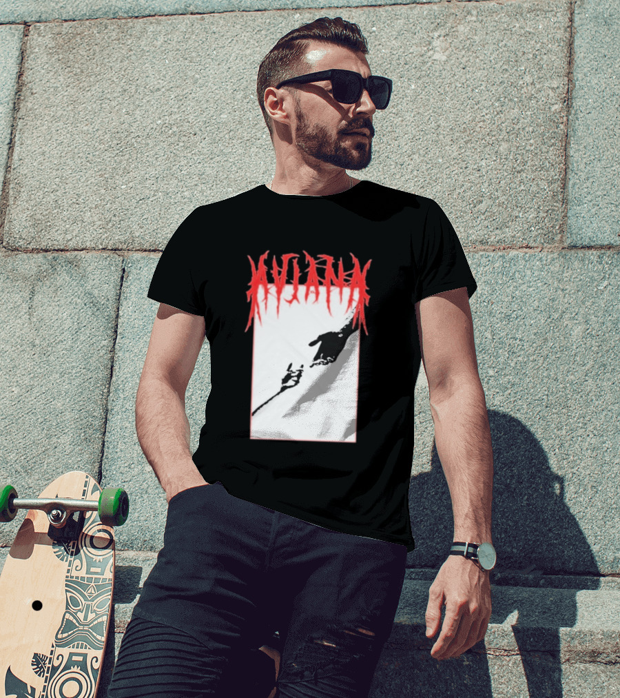 Aviana Death Corporation Hands Graphic Black And Red T-Shirt
