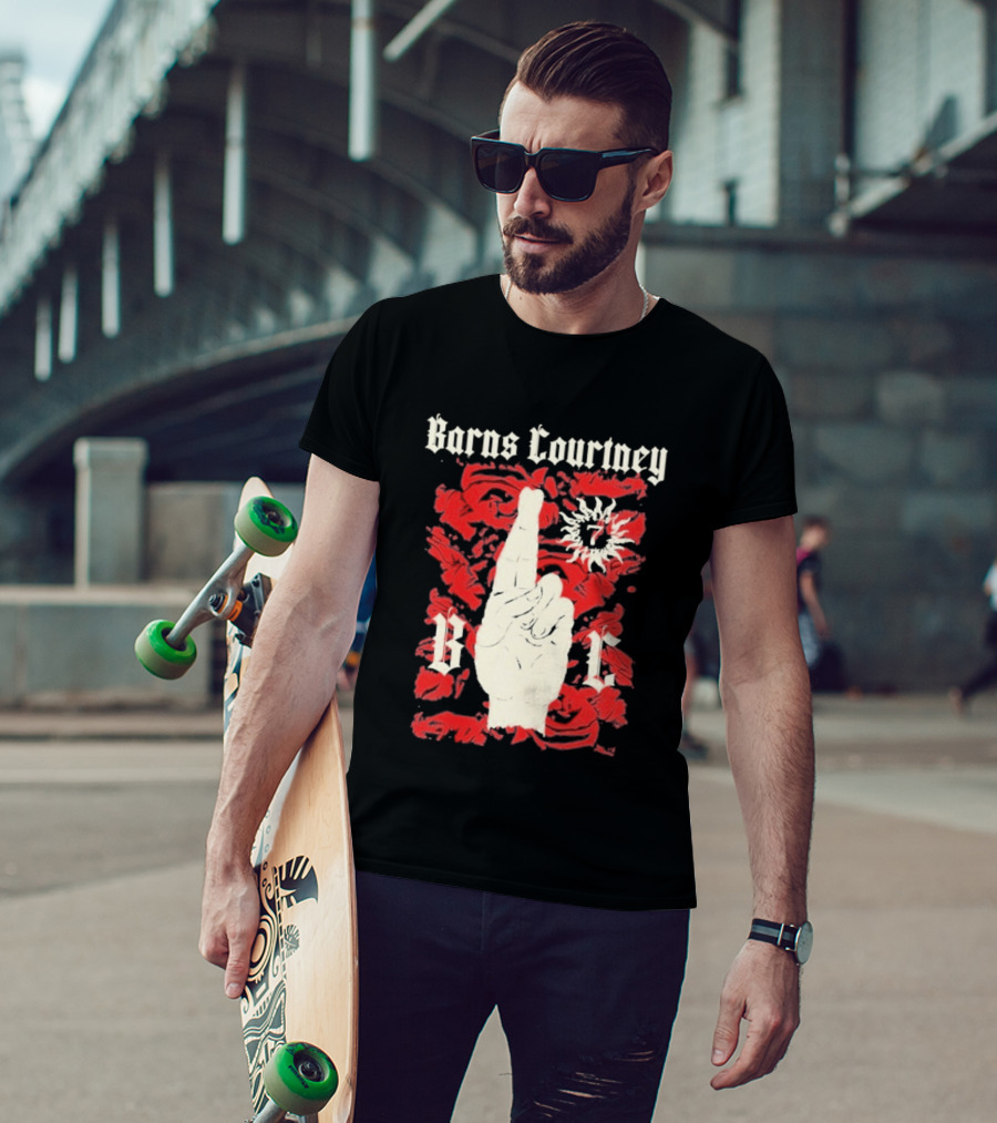 Barns Courtney Icon Roses Crossed Fingers V I C T-Shirt