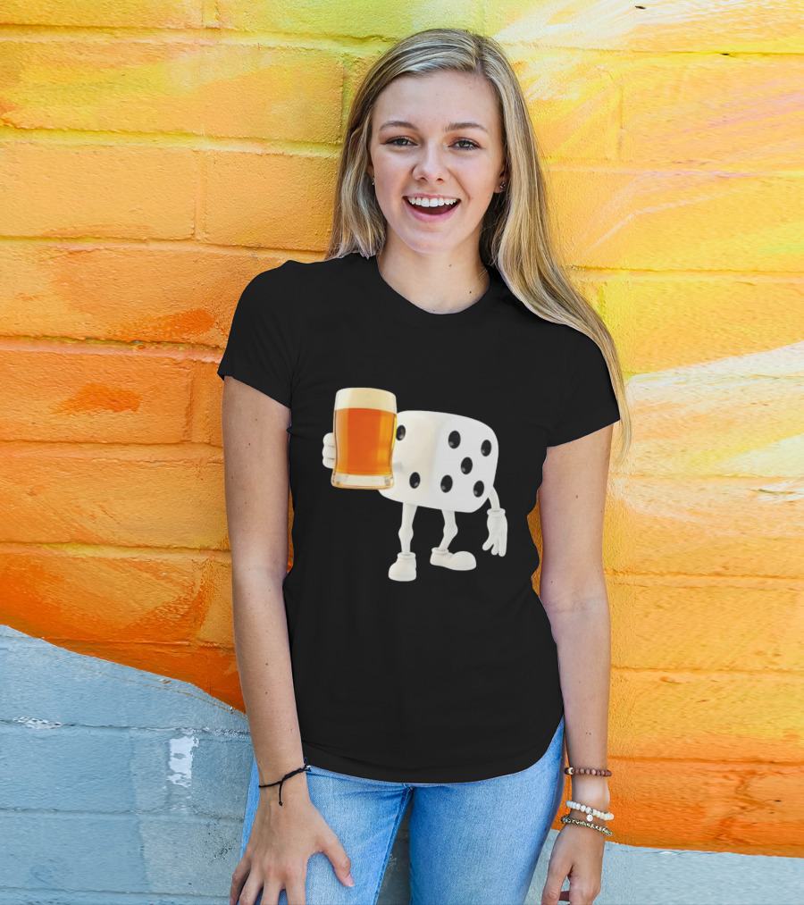 Dice Holding Beer Meme T-Shirt