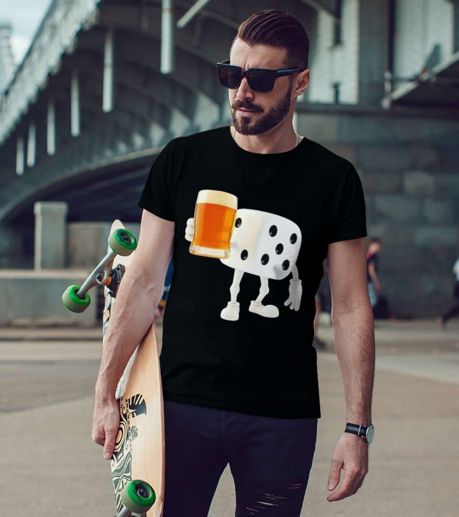 Dice Holding Beer Meme T-Shirt