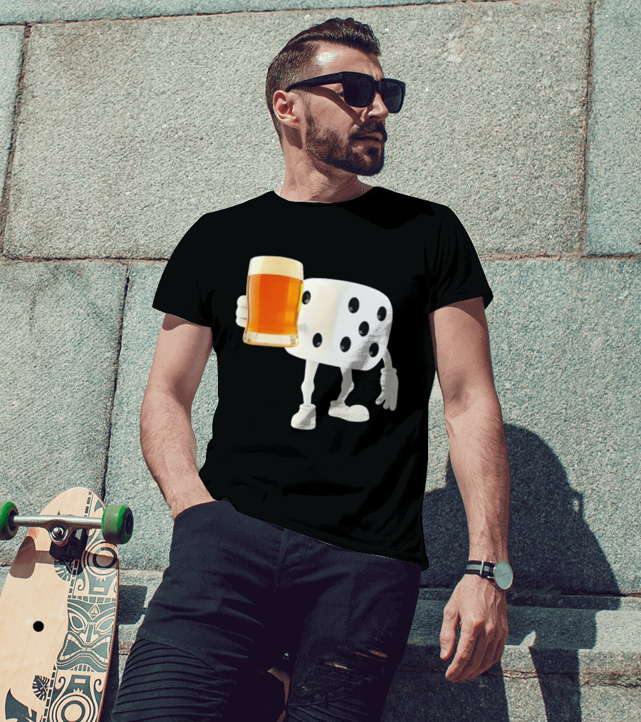Dice Holding Beer Meme T-Shirt