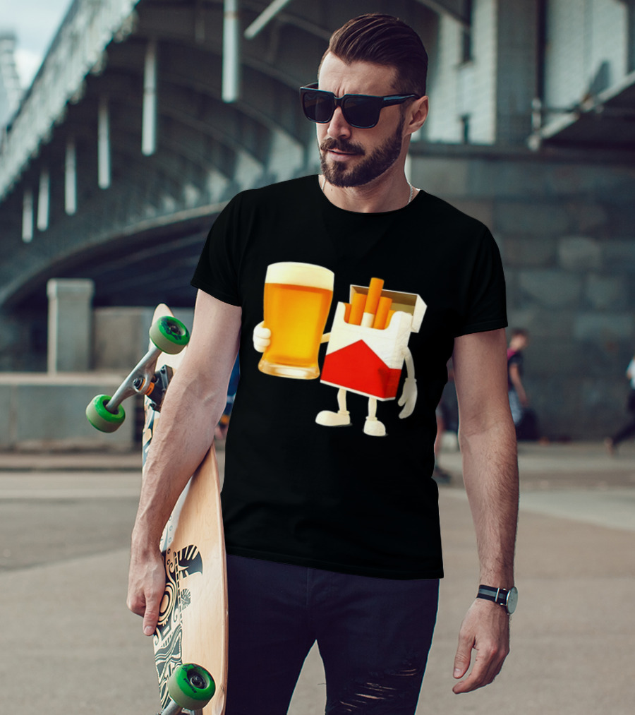 Beer And Marlboro Cigarettes Friendship Meme T-Shirt