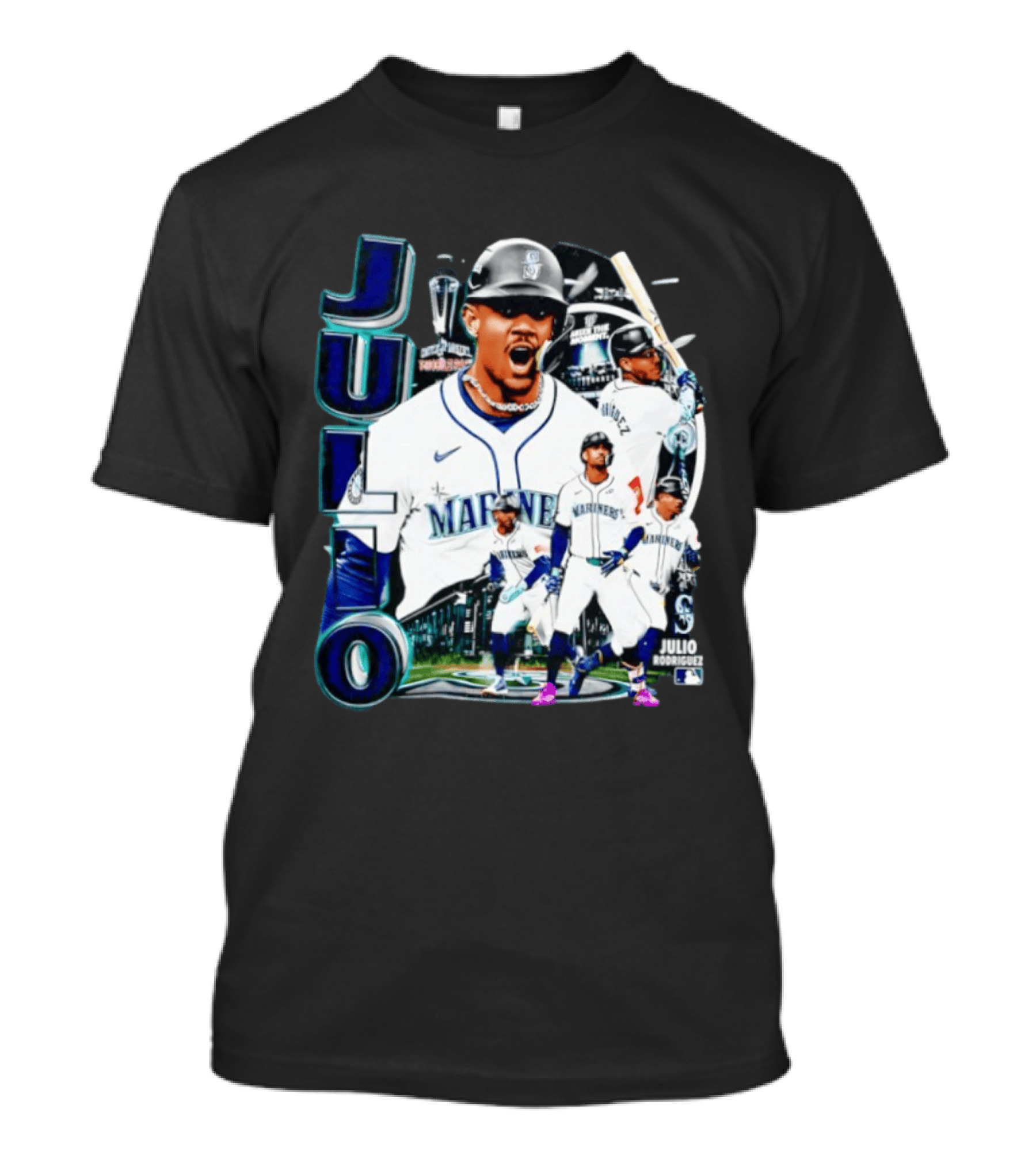 Julio Rodriguez Seattle Mariners MLB 2026 Collage Mariners Baseball Player T-Shirt