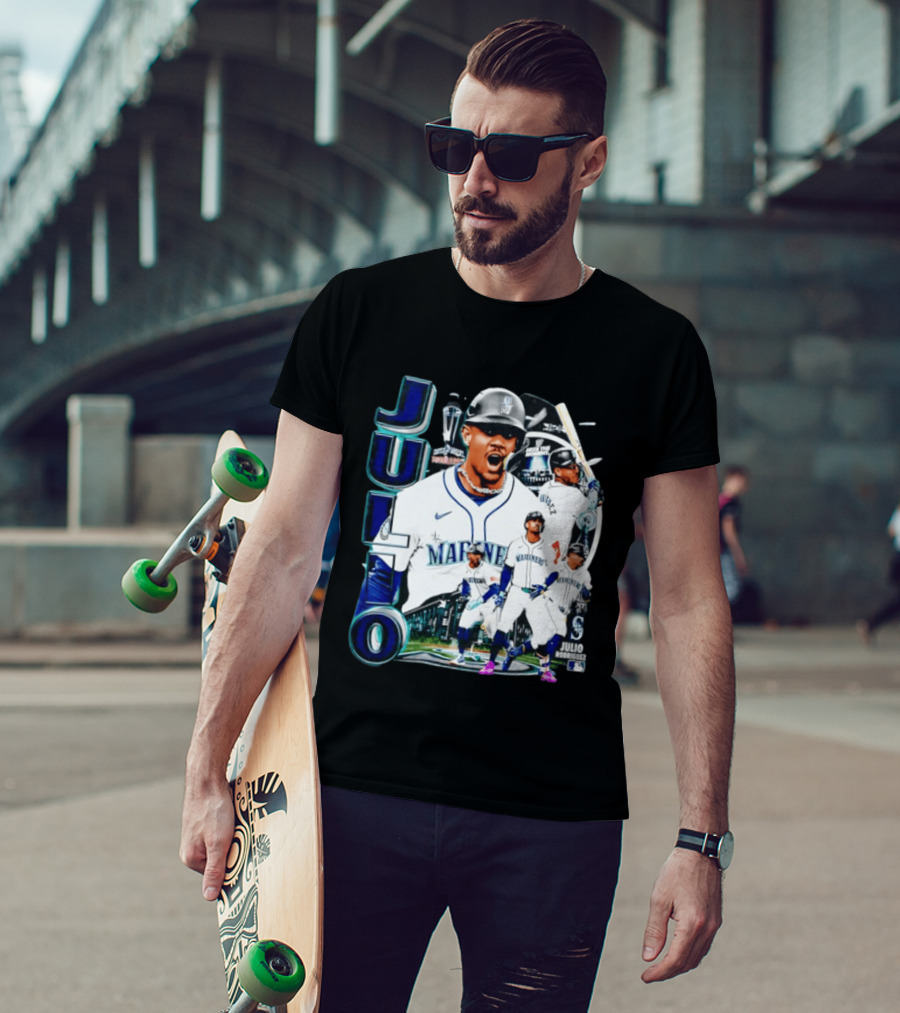 Julio Rodriguez Seattle Mariners MLB 2026 Collage Mariners Baseball Player T-Shirt